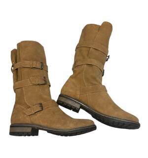 AEO American Eagle Outfitters Cognac Suede Mid-Calf Boots Size 9.5